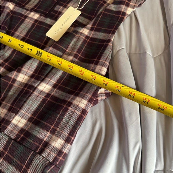 Copper key young girl plaid pinafore dress size xl - Picture 3 of 5